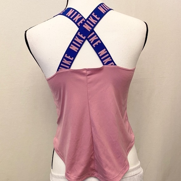 NIKE Girls Logo Cross Back Active Tank Top Medium - Picture 3 of 6